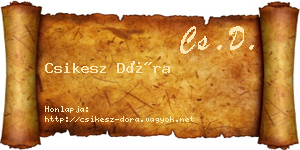 Csikesz Dóra névjegykártya